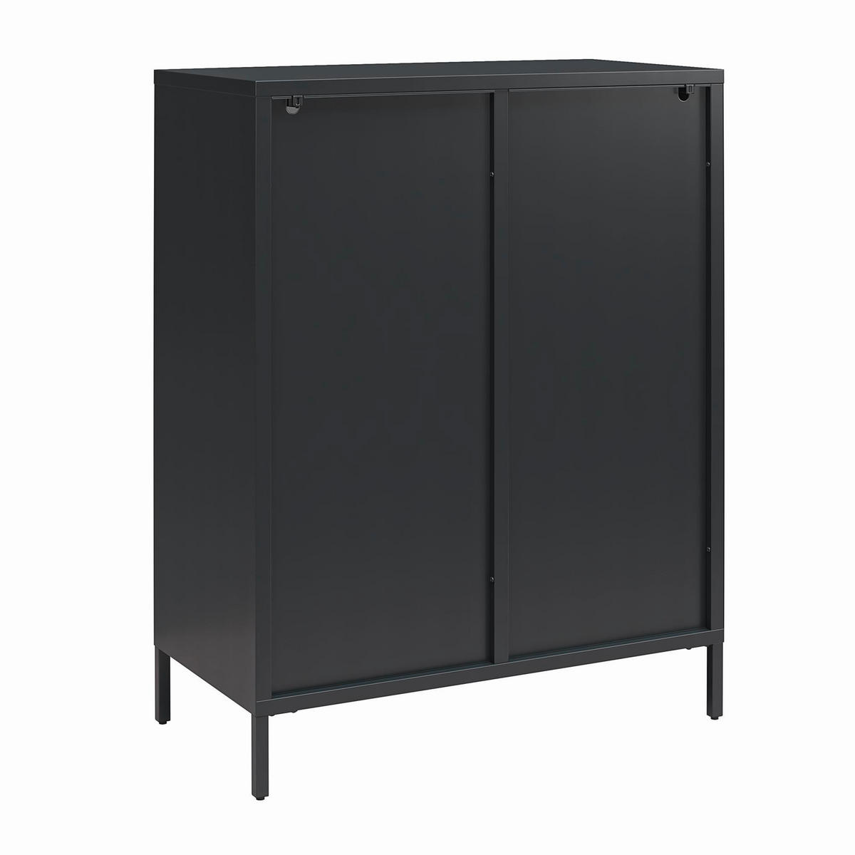 HIGHBOARD Luna   in 80/102/40 cm  - Schwarz, Design, Glas/Metall (80/102/40cm) - MID.YOU
