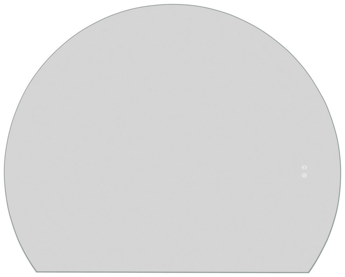 Leuchtspiegel Luisa 100/80/3,5 cm  - Silberfarben, MODERN, Glas (100/80/3,5cm)