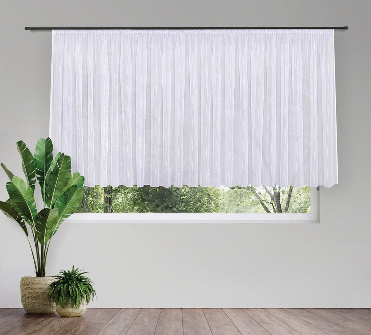FERTIGSTORE  transparent  600/150 cm   - Beige, Basics, Textil (600/150cm)