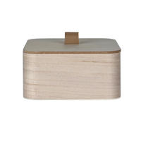 DEKOR DOBOZ 16/16/8 cm  - natúr, Natur, fa (16/16/8cm) - Ambia Home