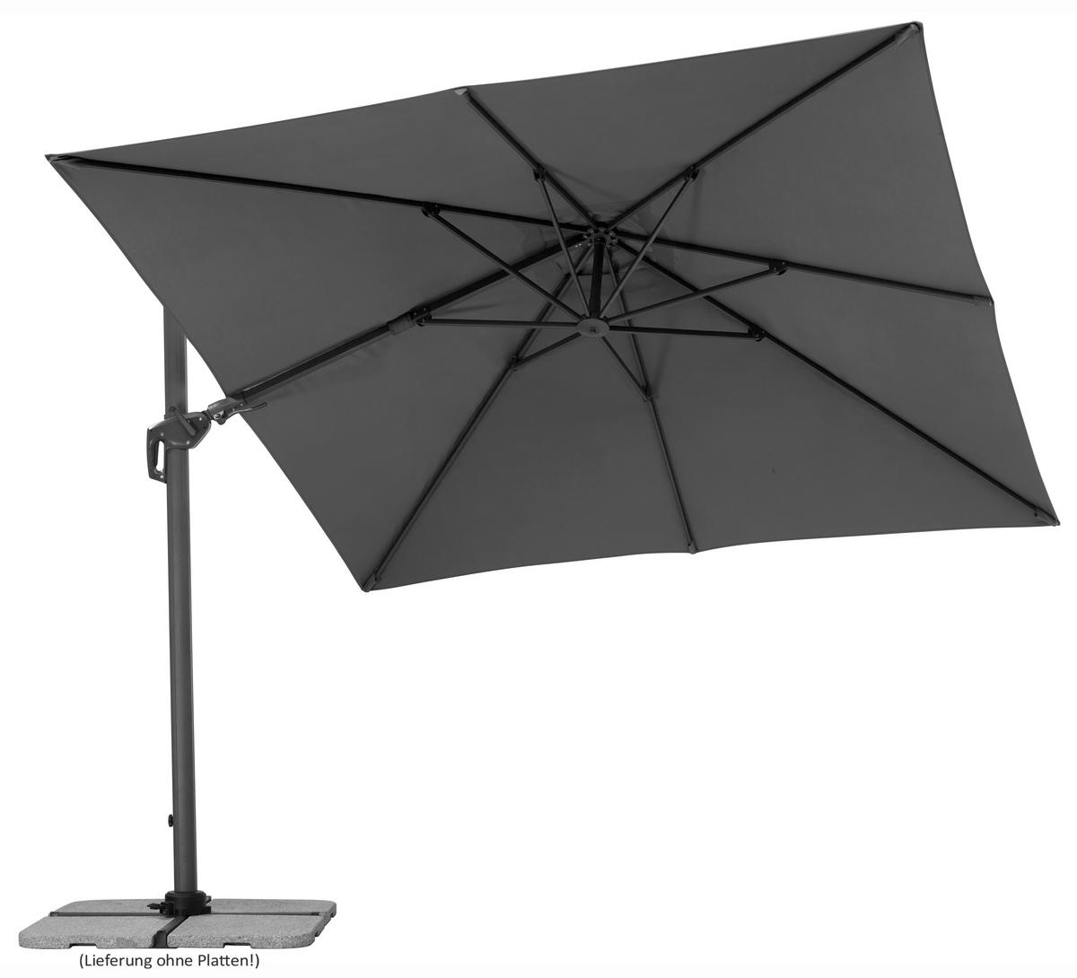 AMPELSCHIRM 300 cm Anthrazit  - Anthrazit, Basics, Textil/Metall (358/263/300cm) - Schneider