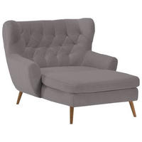 XXL-SESSEL Flachgewebe Taupe    - Taupe, Design, Holz/Textil (120/101/165cm) - Stylife