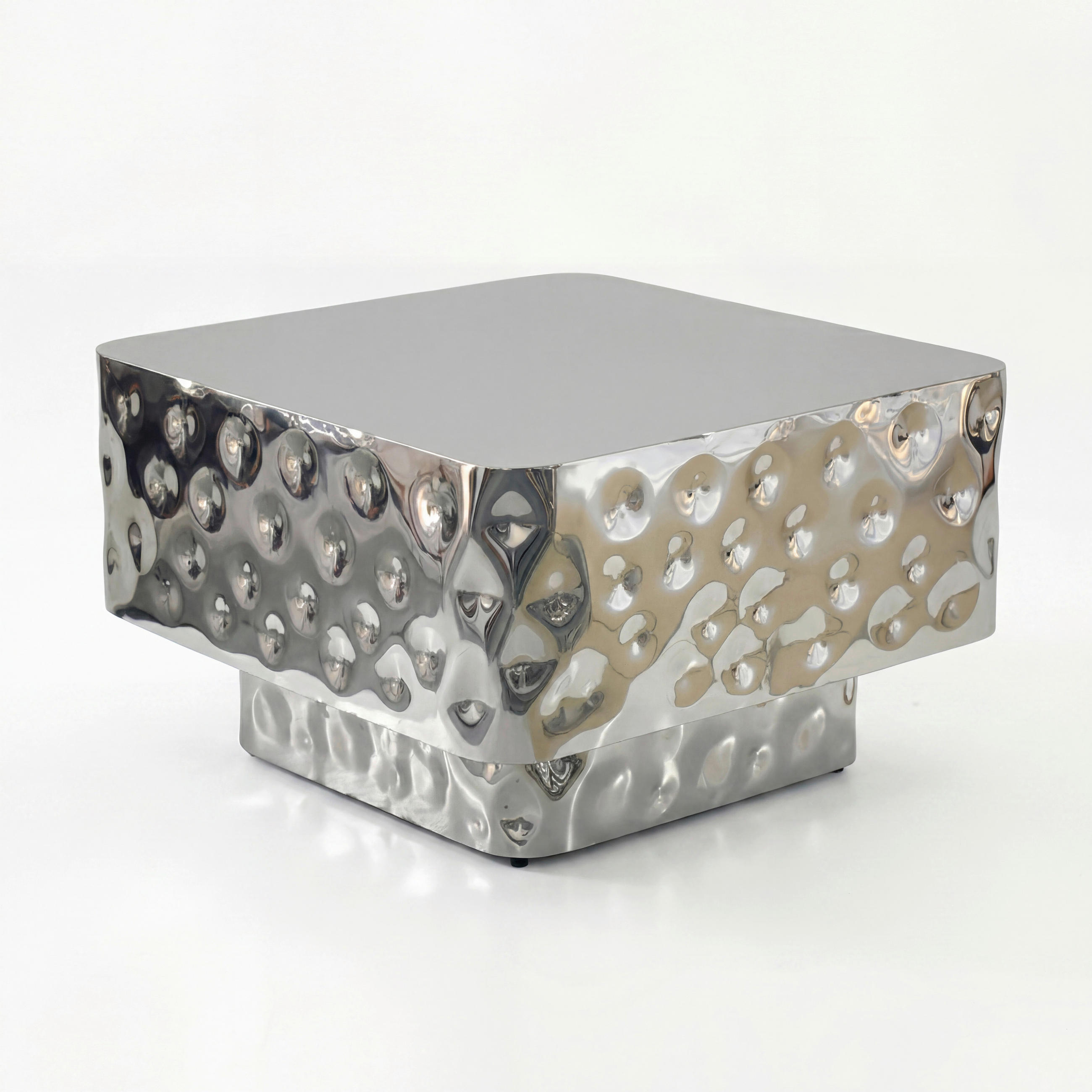 COUCHTISCH in Metall 60/60/38 cm  - Silberfarben, Design, Metall (60/60/38cm) - MID.YOU
