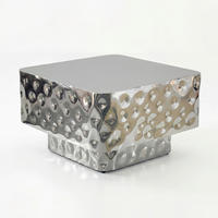 COUCHTISCH in Metall 60/60/38 cm  - Silberfarben, Design, Metall (60/60/38cm) - MID.YOU