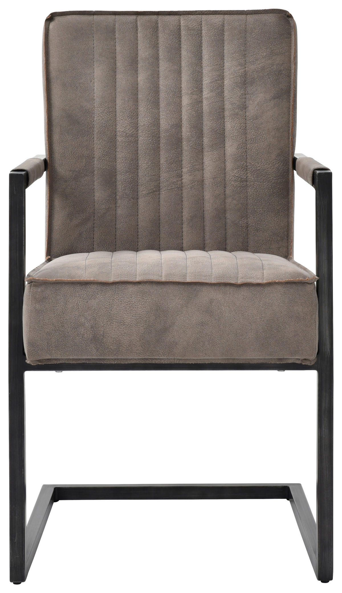 SCHWINGSTUHL  in Eisen  - Taupe/Schwarz, KONVENTIONELL, Textil/Metall (51,5/92/70cm) - MID.YOU