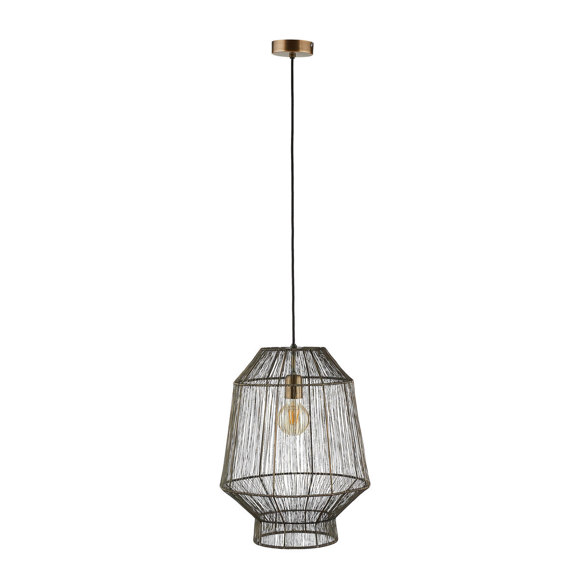 HÄNGELEUCHTE 37/46 cm   - Bronzefarben, Trend, Metall (37/46cm) - Light & Living
