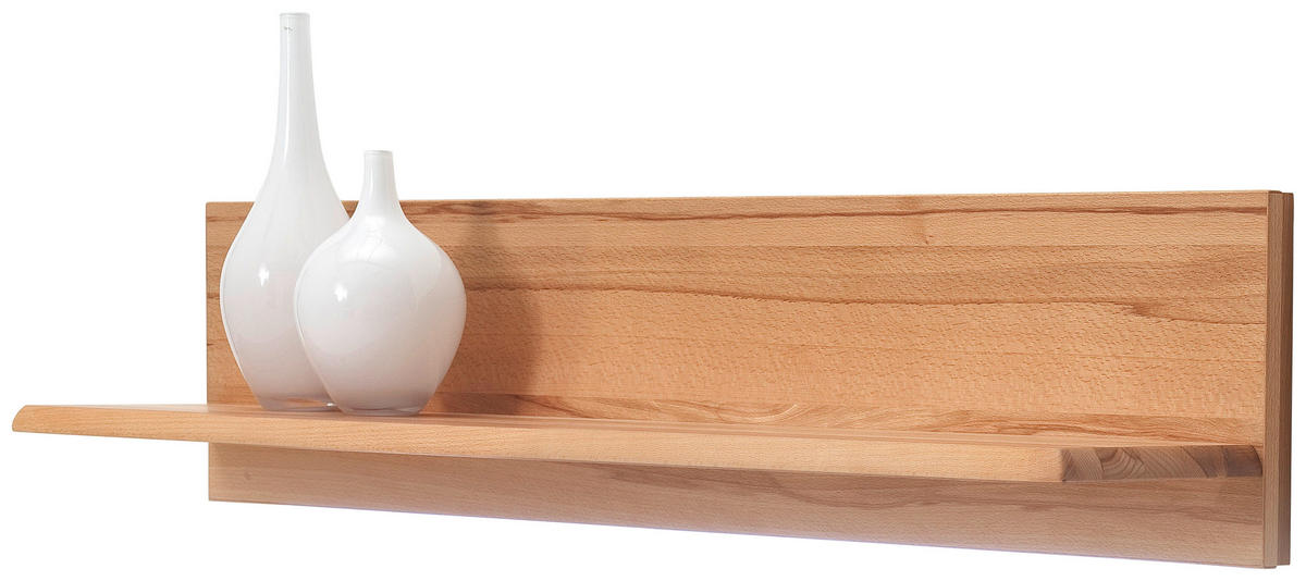 WOHNWAND  in Buchefarben  303/209/51 cm  - Silberfarben/Buchefarben, Design, Glas/Holz (303/209/51cm) - Livetastic