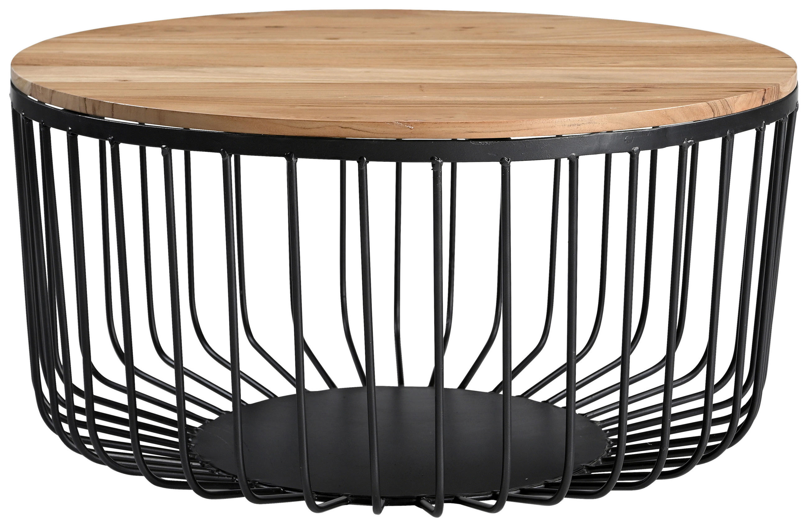 COUCHTISCH Akazie massiv 78/78/45 cm Akaziefarben  - Akaziefarben, Design, Holz/Metall (78/78/45cm) - Carryhome