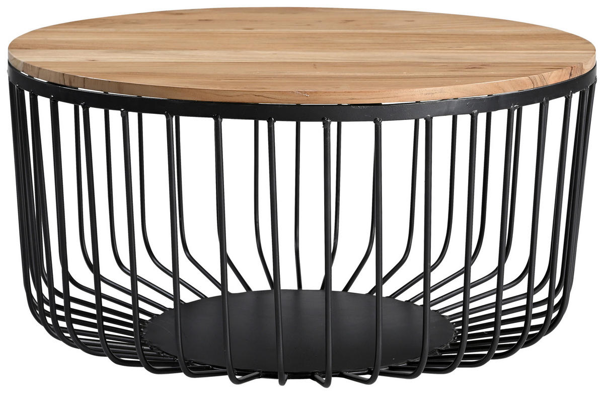 COUCHTISCH Akazie massiv 78/78/45 cm Akaziefarben  - Akaziefarben, Design, Holz/Metall (78/78/45cm) - Carryhome