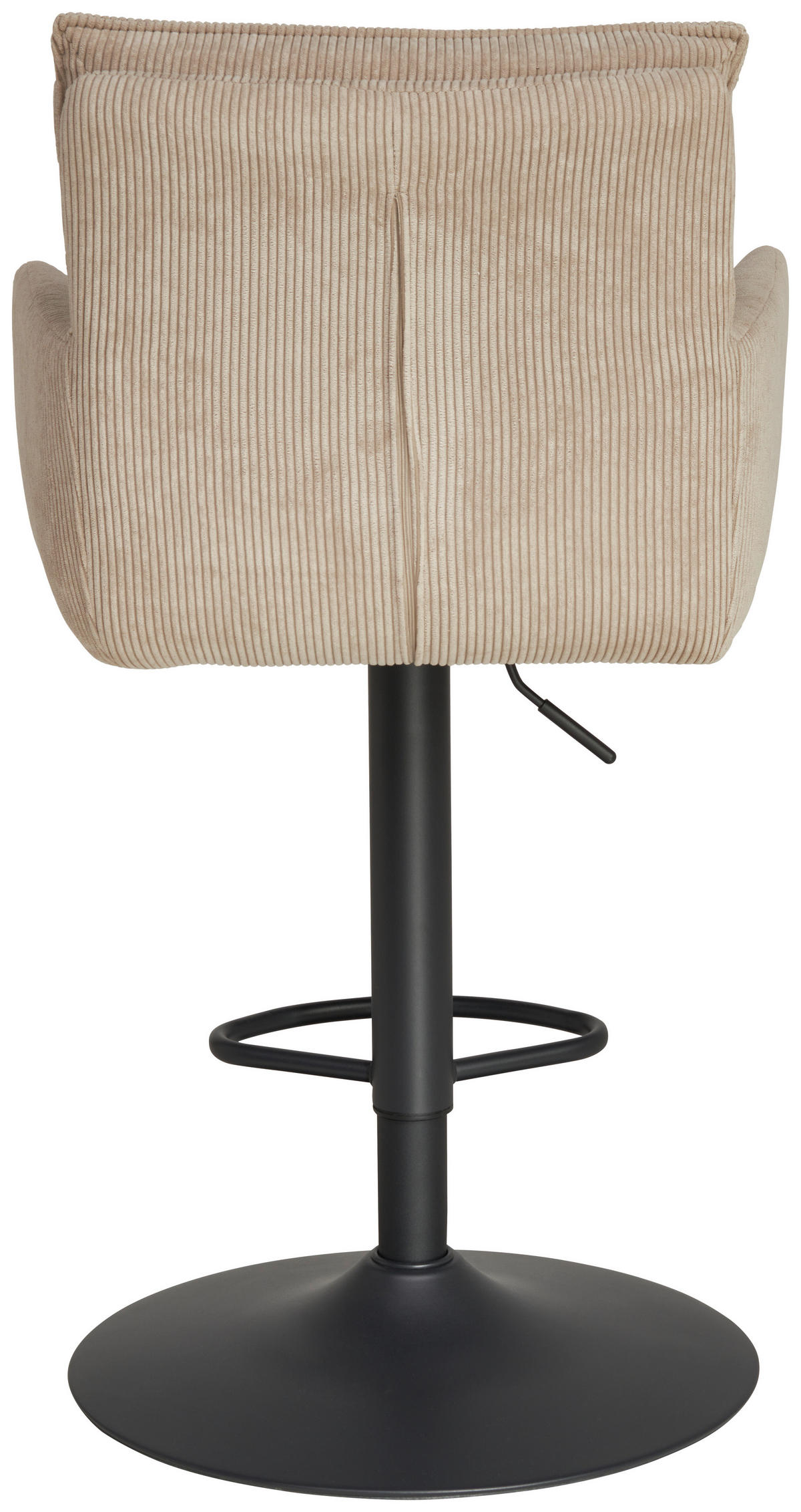 BARHOCKER in Metall, Textil Grau, Schwarz  - Schwarz/Grau, KONVENTIONELL, Textil/Metall (57/100-121/57cm) - MID.YOU