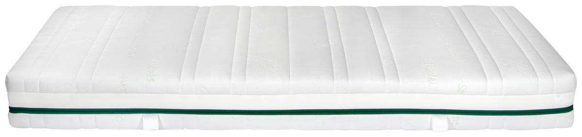 TASCHENFEDERKERNMATRATZE Emotion S60 Hybrid 90/200 cm Höhe ca. 21 cm 7 -Zonen - Weiß, Basics, Textil (90/200cm) - Novel