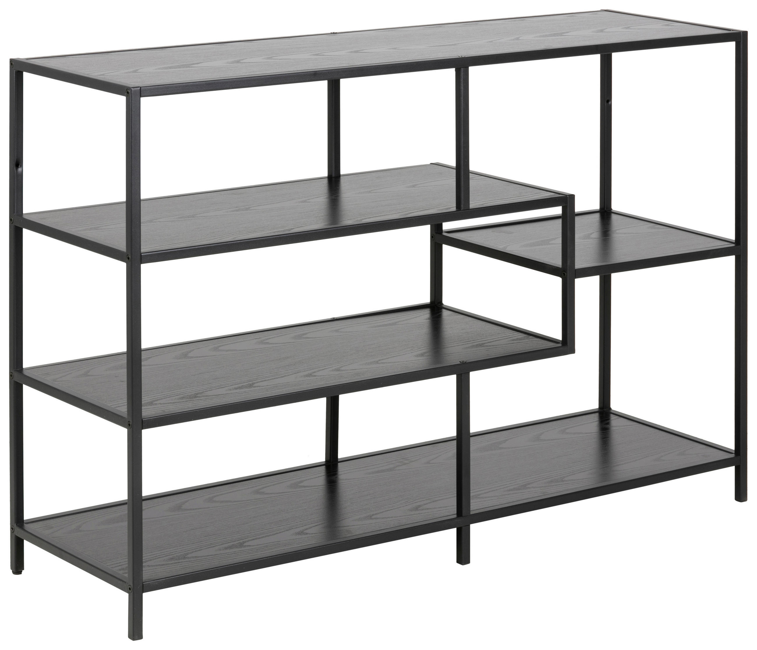 REGAL 114,0/78,0/35,0 cm Schwarz - Schwarz, Trend, Holzwerkstoff/Metall (114,0/78,0/35,0cm) - Carryhome