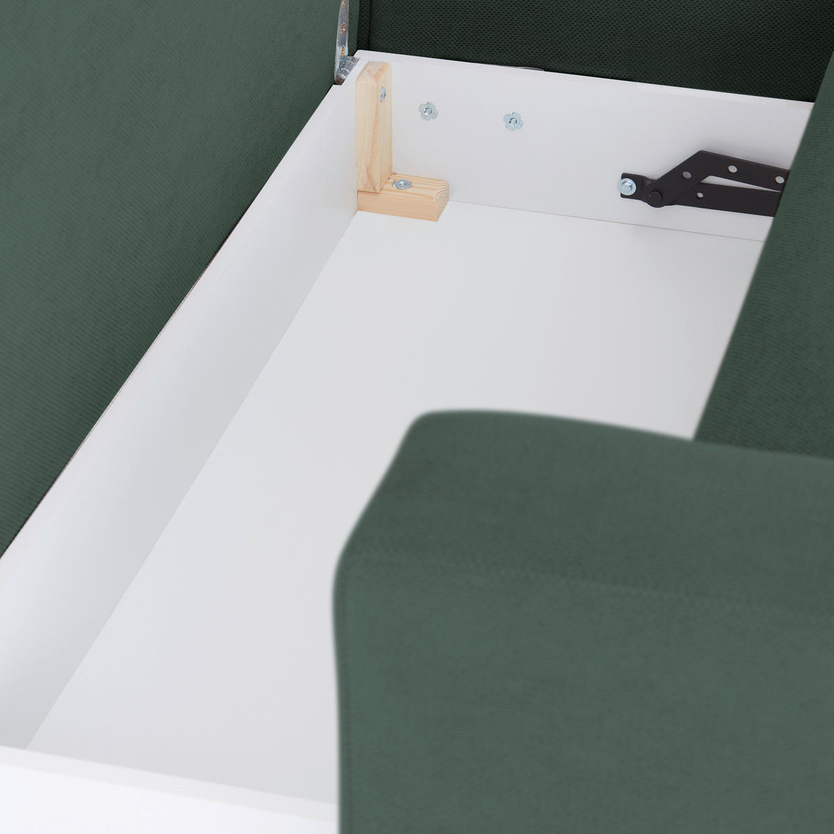 ECKSOFA in Waldgrün  - Waldgrün/Schwarz, Modern, Textil/Metall (238/162cm) - Ondega