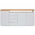 SIDEBOARD 196/92/41,5 cm  - Eichefarben/Weiß, KONVENTIONELL, Holz/Holzwerkstoff (196/92/41,5cm) - Novel