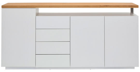 SIDEBOARD 196/92/41,5 cm - Eichefarben/Weiß, KONVENTIONELL, Holz/Holzwerkstoff (196/92/41,5cm) - Novel