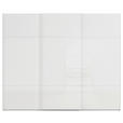 SCHWEBETÜRENSCHRANK 242/223/68 cm 3-türig Weiß  - Weiß, KONVENTIONELL, Glas/Holzwerkstoff (242/223/68cm) - Novel