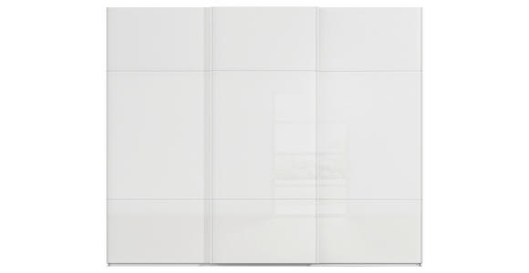 SCHWEBETÜRENSCHRANK 242/223/68 cm 3-türig Weiß - Weiß, KONVENTIONELL, Glas/Holzwerkstoff (242/223/68cm) - Novel
