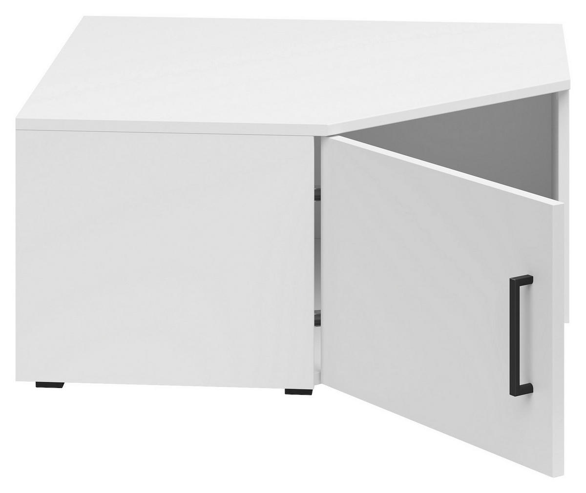 SZEKRÉNYRÁTÉT  - fekete/fehér, Modern, műanyag/faalapú anyag (71,5/35/71,5cm) - Carryhome