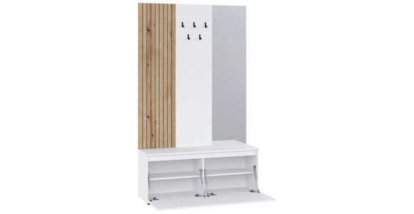 GARDEROBE  in 120/200/36,6 cm  - Eichefarben/Weiß, KONVENTIONELL, Holzwerkstoff (120/200/36,6cm) - Carryhome