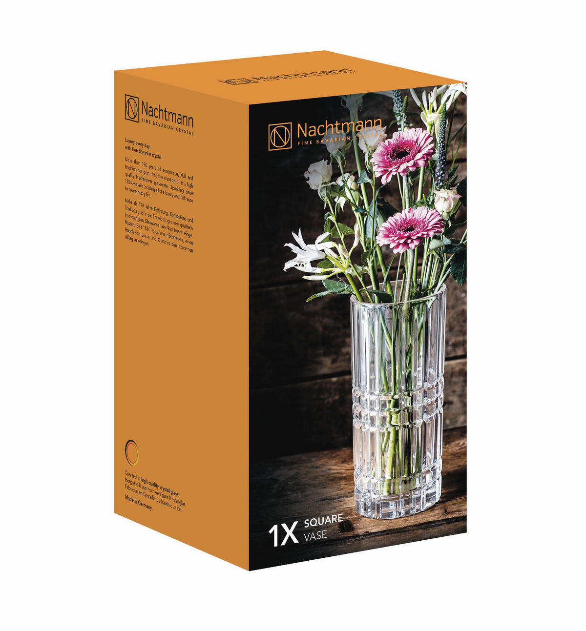 VASE  - Klar, Basics, Glas (13,9/25,5/13,9cm) - Nachtmann