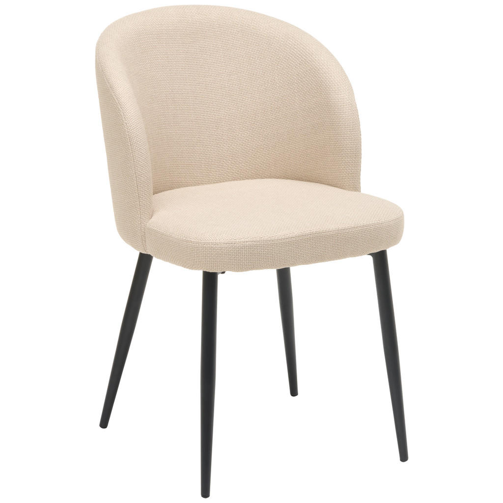 Vierfußstuhl Flo Webstoff Beige, B: 49 cm