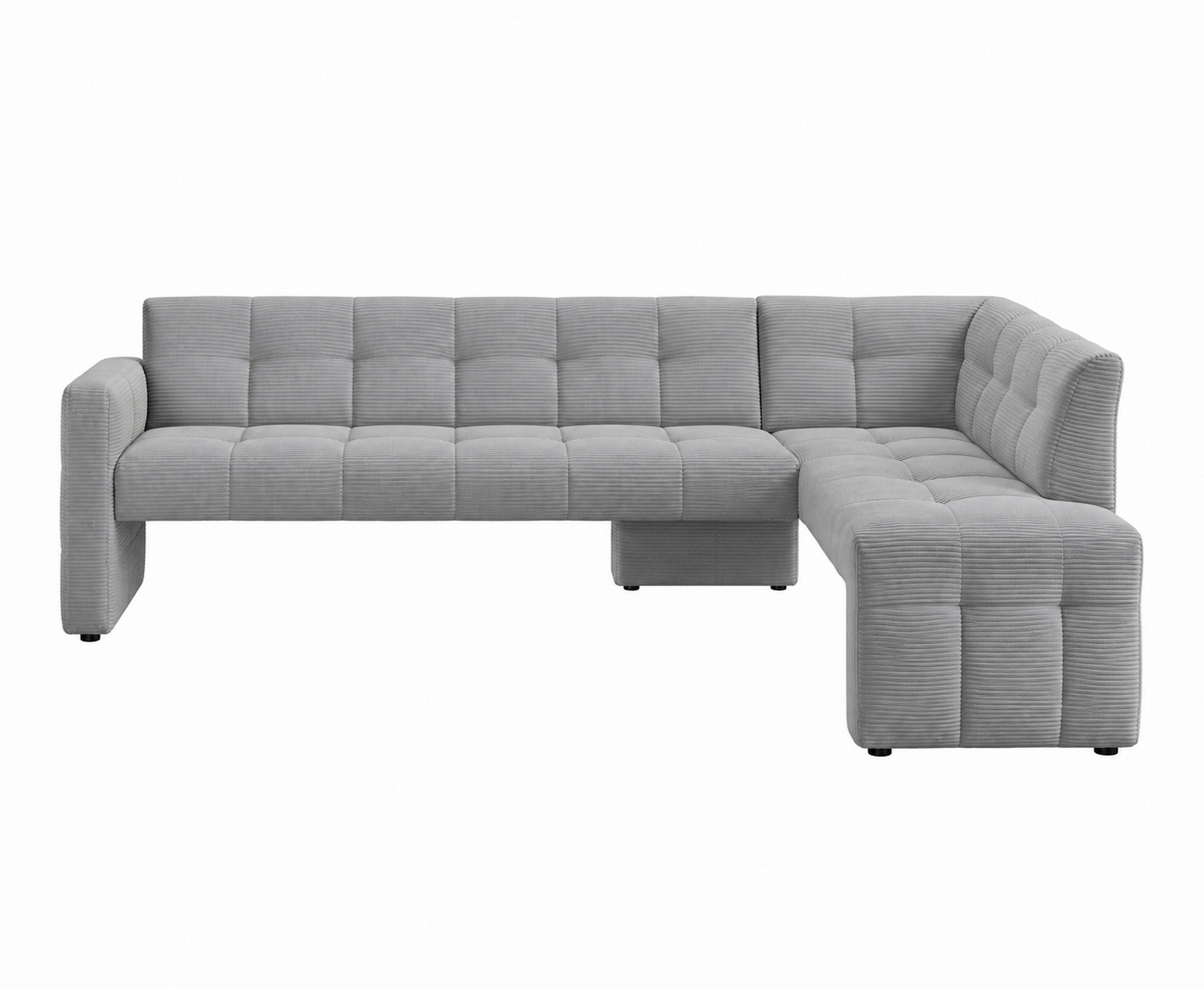 KLUPA KUTNA  svijetlo siva  drvo, tekstil, drvni materijal      - svijetlo siva/crna, Moderno, drvni materijal/drvo (245/157cm) - Livetastic