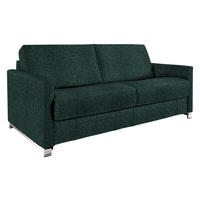 SCHLAFSOFA in Textil Waldgrün  - Waldgrün/Chromfarben, Design, Textil/Metall (185/84/100cm) - Bali