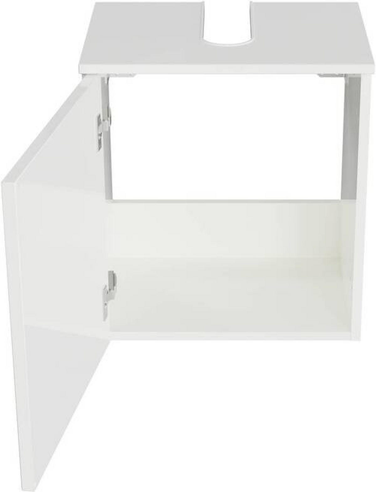 WASCHBECKENUNTERSCHRANK 45/49,8/33,3 cm  - Chromfarben/Weiß Hochglanz, KONVENTIONELL, Holzwerkstoff/Metall (45/49,8/33,3cm) - Sadena