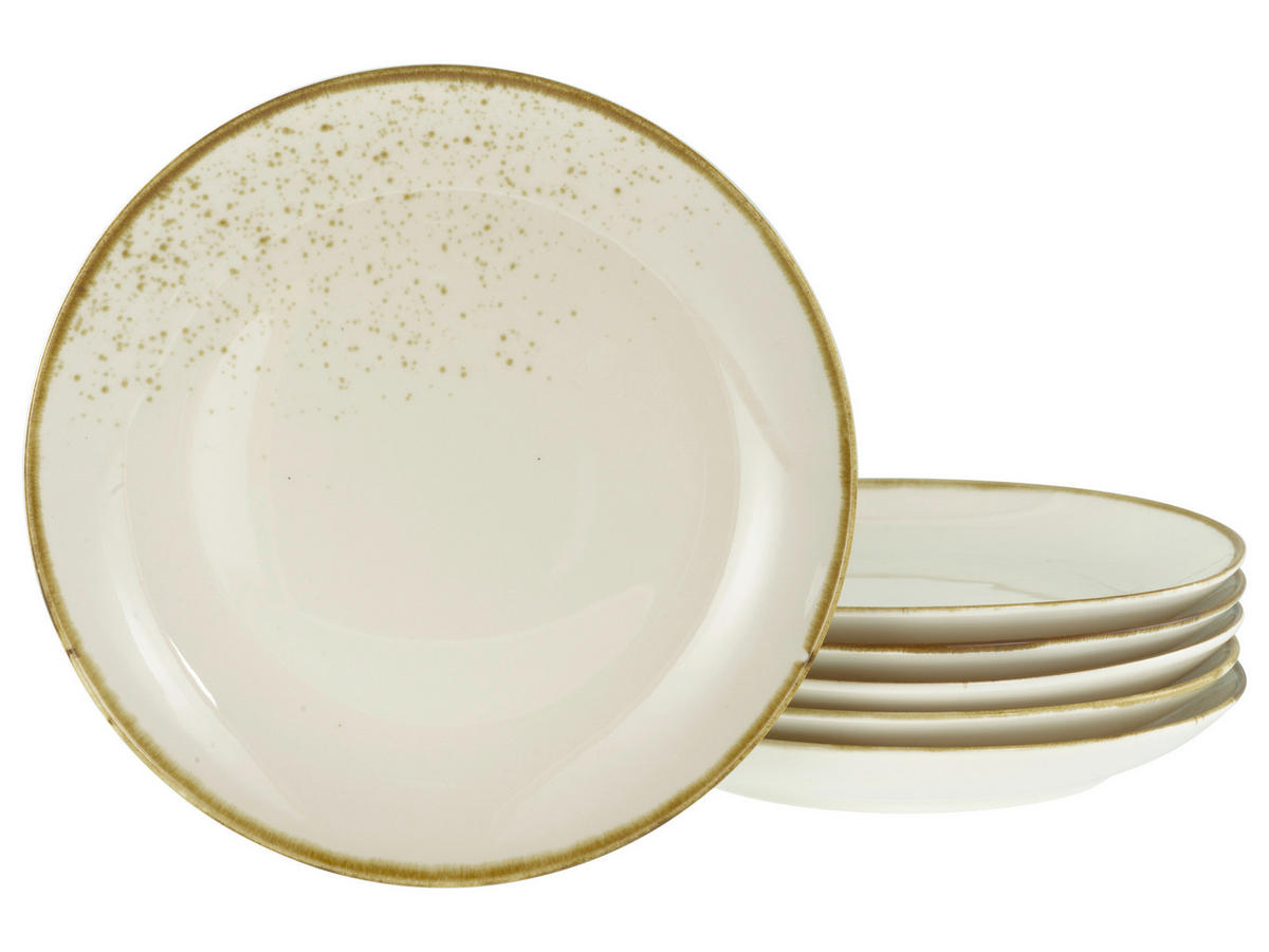 SPEISETELLERSET Nature Collection Creme 6-teilig  - Creme, Basics, Keramik (27cm) - Creatable