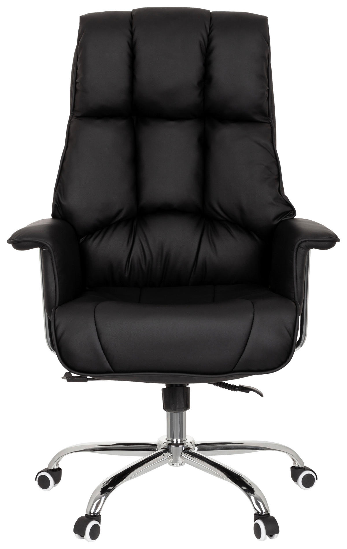 PISARNIŠKI STOL tekstil črna  - barve kroma/črna, Moderno, kovina/umetna masa (75/130/64cm) - MID.YOU
