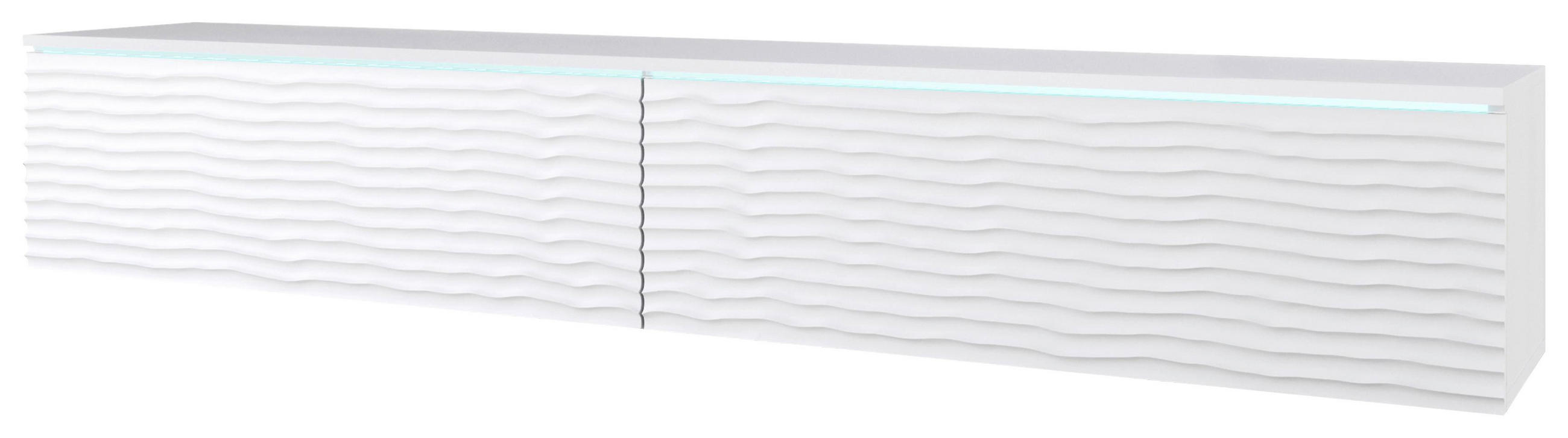 NIZKA OMARICA bela  - siva/bela, Trendi, umetna masa/leseni material (180/30/33cm) - P & B