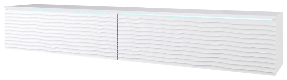 NIZKA OMARICA bela  - siva/bela, Trendi, umetna masa/leseni material (180/30/33cm) - P & B
