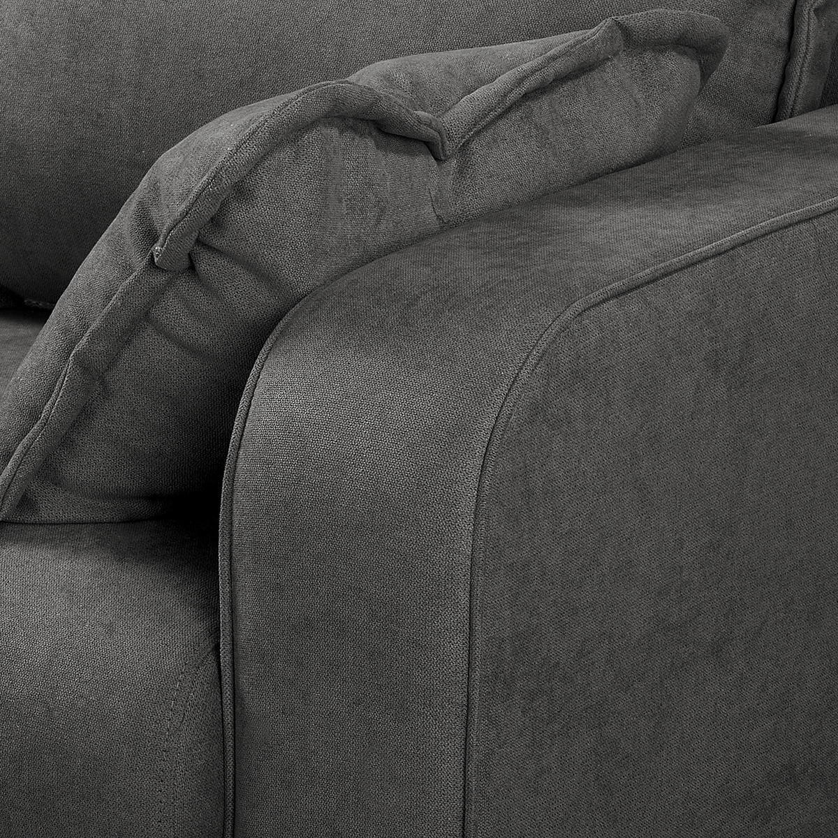 ECKSOFA in Mikrofaser Beige  - Wengefarben/Beige, Design, Holz/Textil (150/230cm) - Livetastic