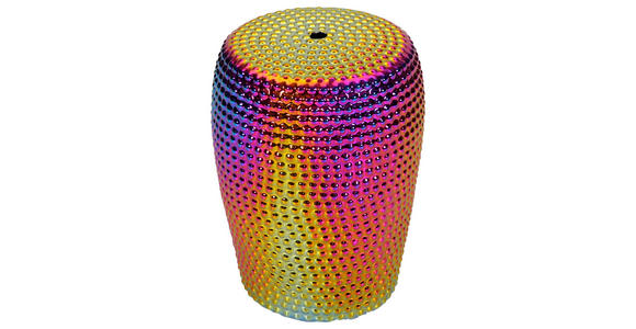 BEISTELLTISCH 33/33/45 cm Lila, Goldfarben, Pink  - Pink/Lila, Design, Keramik (33/33/45cm) - Landscape