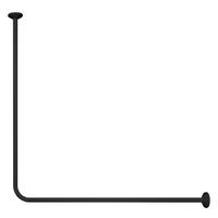 DUSCHVORHANGSTANGE MAGIC 90 cm  - Schwarz, Basics, Metall (90cm) - Spirella