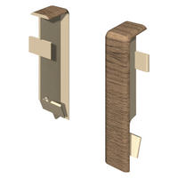 SOCKELLEISTENVERBINDUNGSSTÜCK - Hellbraun/Nussbaumfarben, KONVENTIONELL, Kunststoff (1.6/1.2/5.9cm) - Egger Holzwerkstoffe
