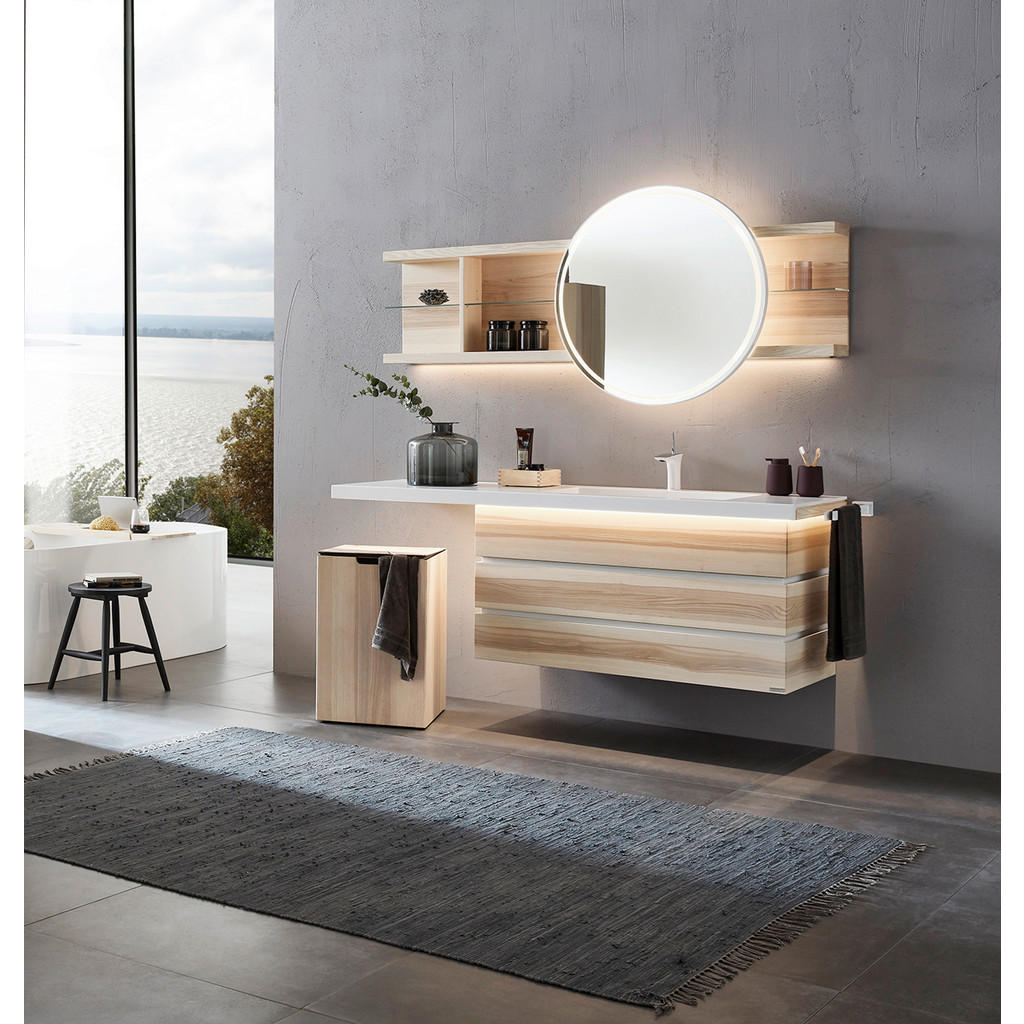 Thumbnail - Valdera Badezimmerspiegel Fresh, Esche, Holz, Esche, massiv, 176.85x80x23 cm, Dgm, Badezimmer, Badezimmerspiegel, Badspi...