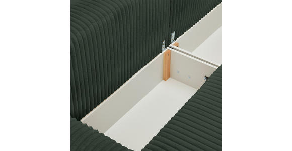 SCHLAFSOFA Cord, Plüsch Dunkelgrün - Dunkelgrün/Schwarz, MODERN, Kunststoff/Textil (240/90/120cm) - Carryhome
