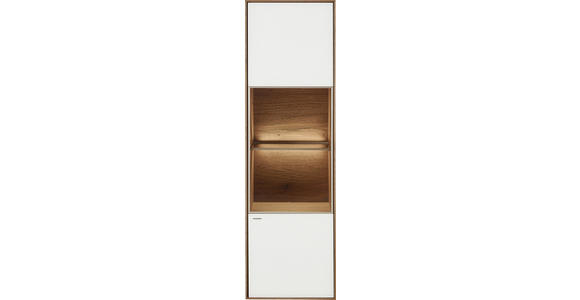 HÄNGEELEMENT in Weiß, Eichefarben   - Eichefarben/Weiß, Design, Glas/Holz (40,5/136,5/39cm) - Valnatura