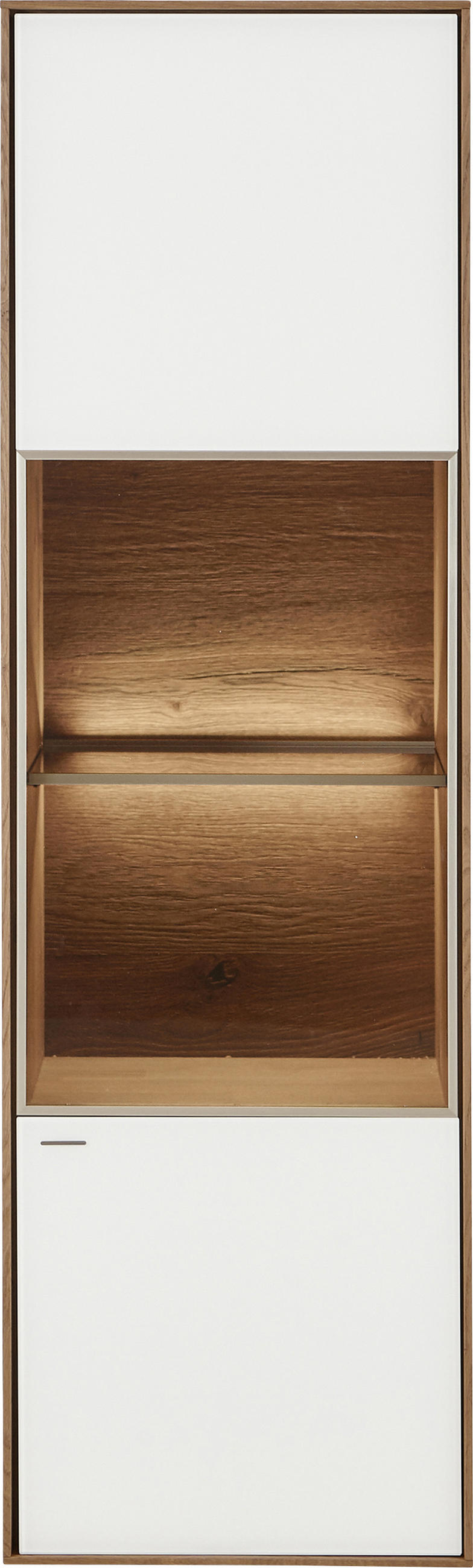 HÄNGEELEMENT in Weiß, Eichefarben   - Eichefarben/Weiß, Design, Glas/Holz (40,5/136,5/39cm) - Valnatura
