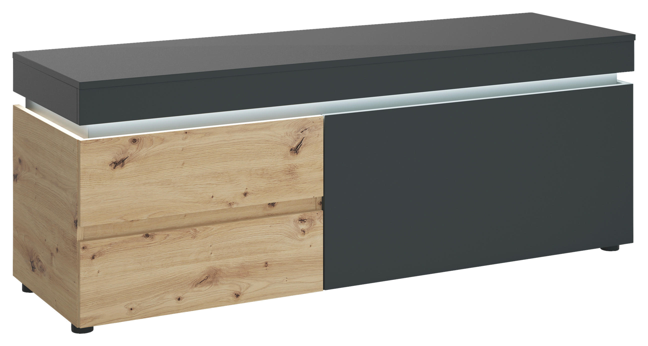 TV-Element Luci Grau Eiche Artisan/Grau B: 150,4 cm