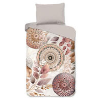 BETTWÄSCHE HIP Satin 140/200 cm  - Graubraun/Hellgrau, Design, Textil (140/200cm)