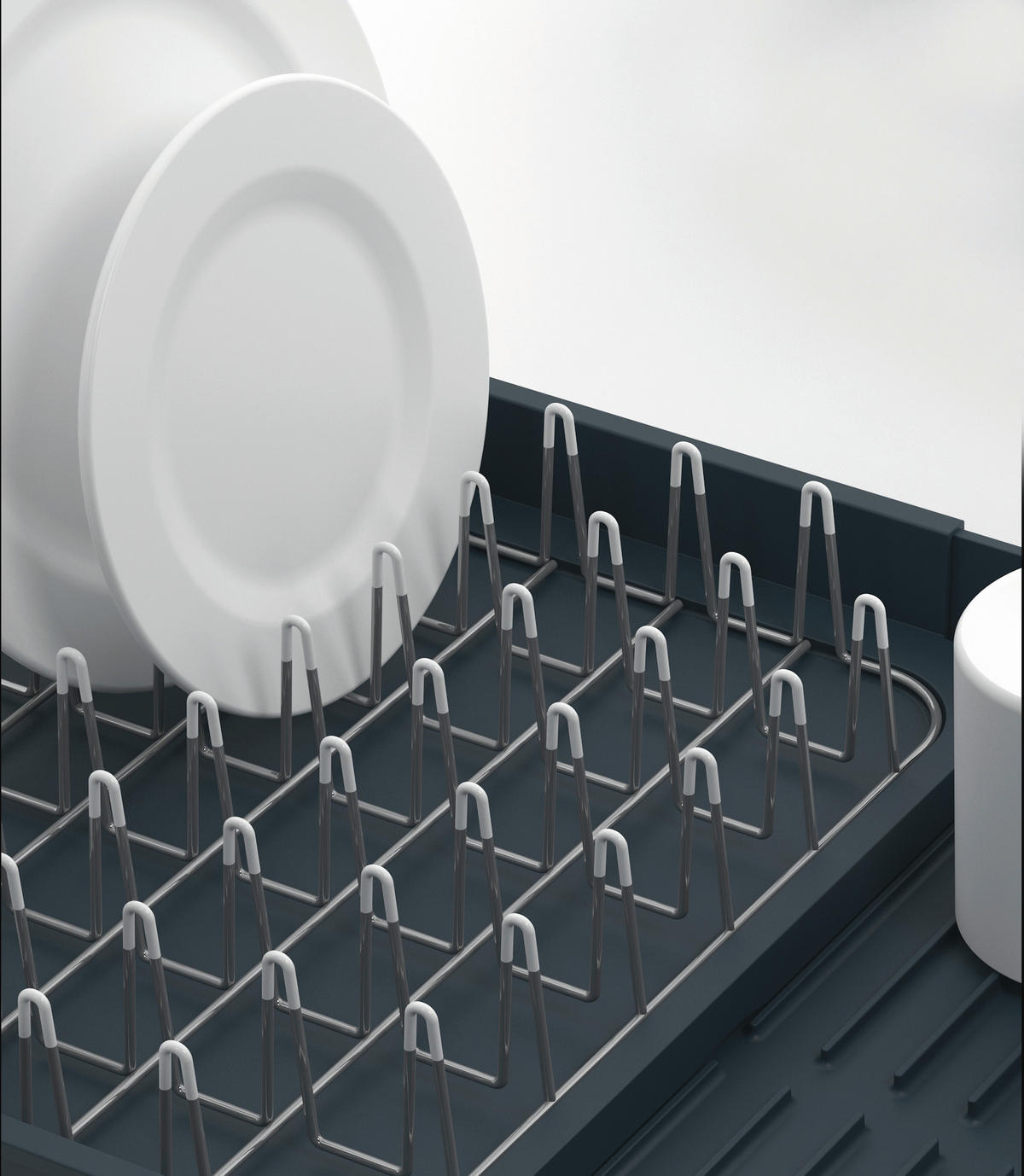ABTROPFMATTE   - Dunkelgrau, Basics, Kunststoff/Metall (32/36,4/16,1cm) - Joseph Joseph