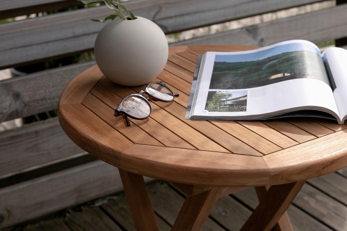 GARTENBEISTELLTISCH 50/50/50 cm  - Teakfarben, KONVENTIONELL, Holz (50/50/50cm) - Gardenson