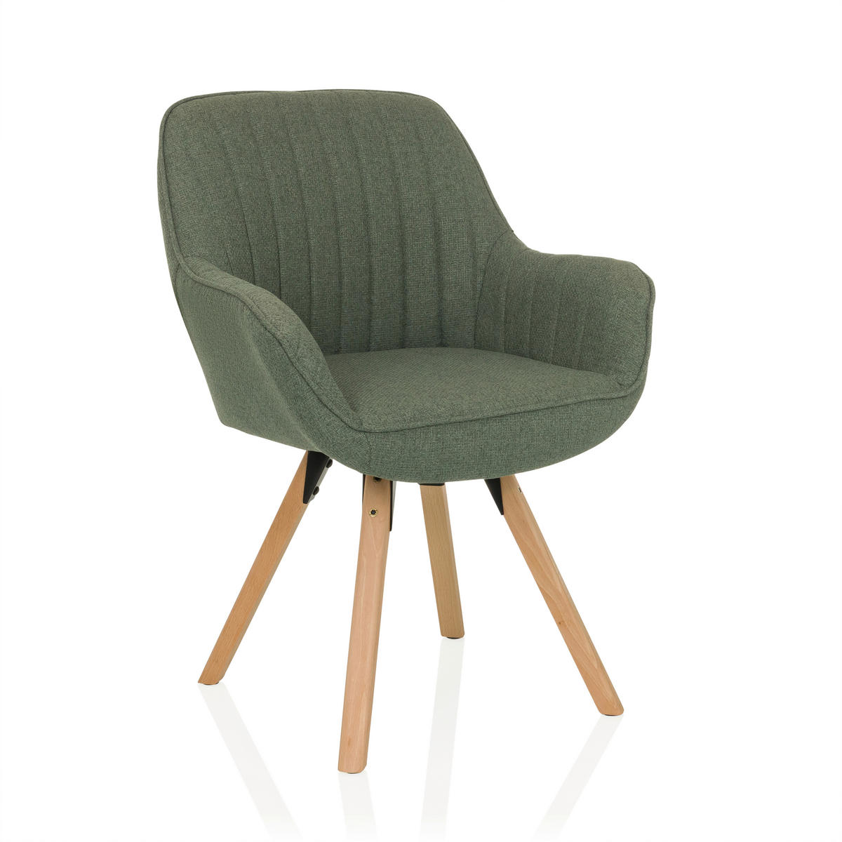 ARMLEHNSTUHL     Mintgrau  - Mintgrau/Buchefarben, MODERN, Holz/Textil (56/84/62cm) - MID.YOU