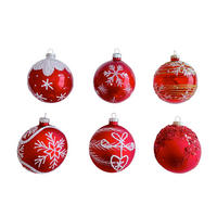 Glob Xmassale - argintiu/alb, Lifestyle, plastic/sticlă (6cm) - X-Mas