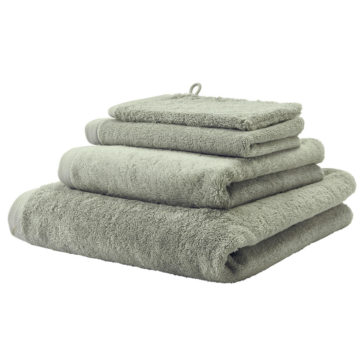 WASCHLAPPEN London Waldgrün 3-teilig  - Waldgrün, Basics, Textil (16/22cm) - Aquanova