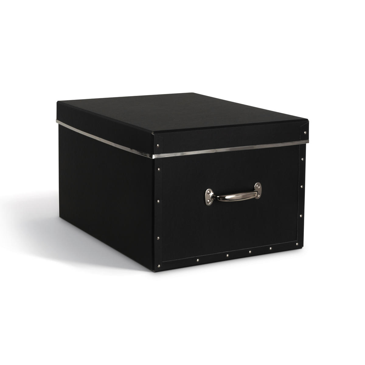 AUFBEWAHRUNGSBOX    51/38/28.5 cm  - Schwarz, Basics, Karton/Papier (51/38/28.5cm)