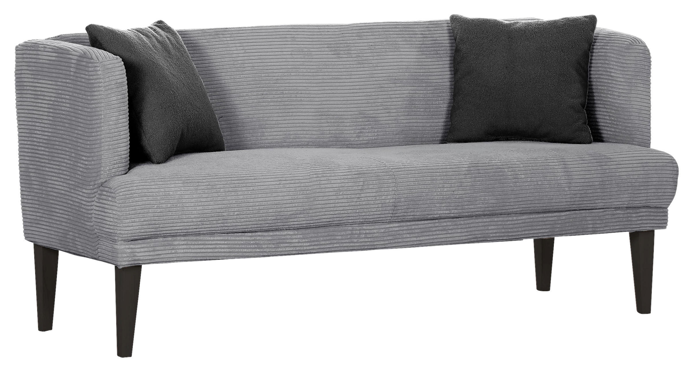 SITZBANK 170/83/70 cm Cord Anthrazit, Hellgrau Holz  - Anthrazit/Hellgrau, Design, Holz/Textil (170/83/70cm) - Landscape