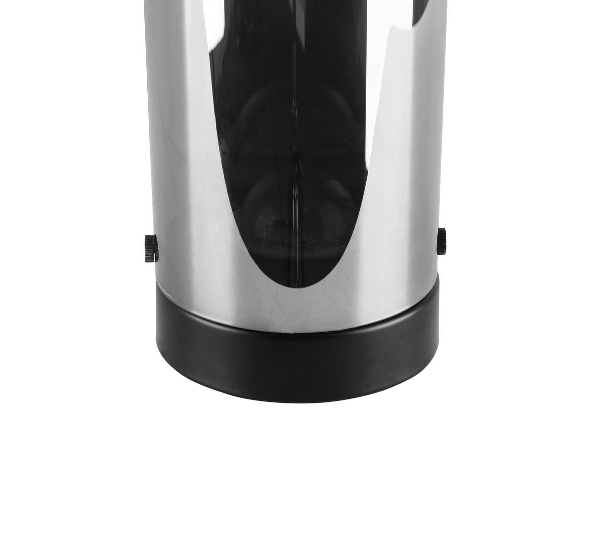 LED-TISCHLEUCHTE 10/20 cm   - Chromfarben/Schwarz, Basics, Glas/Metall (10/20cm) - Novel